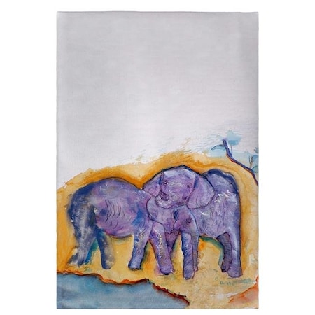 Betsy Drake Betsy Drake GT412 Elephants Guest Towel - 20 x 20 in. GT412